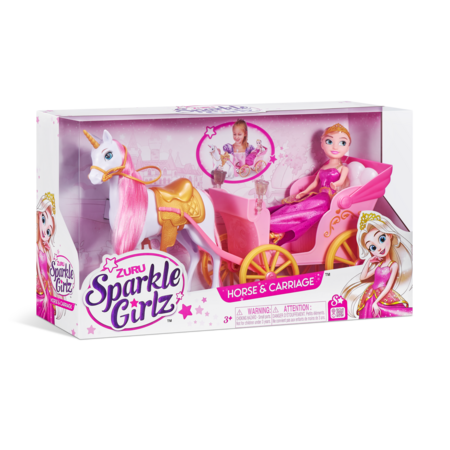 SPARKLE GIRLZ lėlės rinkinys karališkasis žirgas su karieta, 10068 
