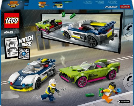 60415 LEGO® City Policijos Automobilis Ir Galingo Automobilio Gaudynės 
