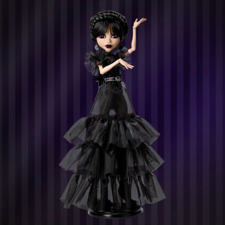 MONSTER HIGH X WEDNESDAY lėlė Trečiadienė juoda suknele, HXJ03 