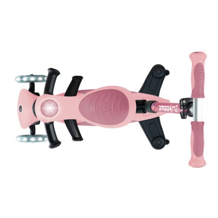 GLOBBER paspirtukas Go Up Deluxe Lights 360°,  pastelinis rožinis, 699-310 