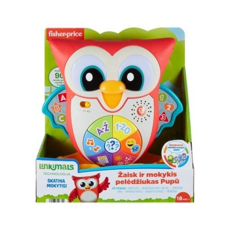 FISHER-PRICE muzikinis,interaktyvus  pelėdžiukas Pupū, lietuviškai įgarsintas, HNK87 HNK87