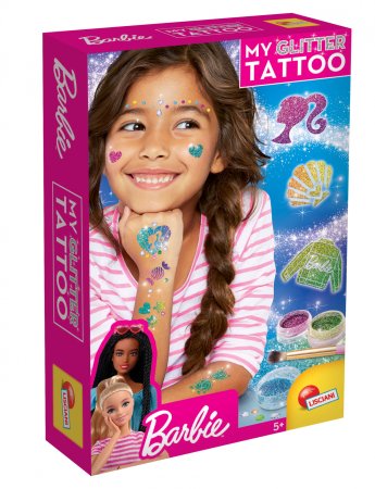 LISCIANI BARBIE blizgančių tatuiruočių gaminimo rinkinys My Glitter Tattoo, 100958 