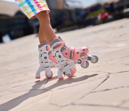 GLOBBER riedučiai Learning Skates 2 in 1, dydis 30-33, pasteliniai rožiniai, 783-210 