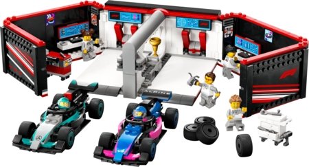 60444 LEGO® City Project Alicia 2025 F1® garažas ir Mercedes-AMG bei Alpine automobiliai 