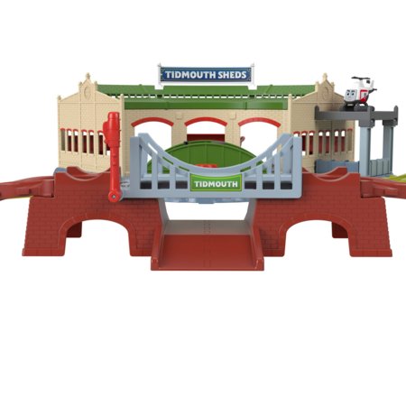 THOMAS & FRIENDS bėgių trasos rinkinys su lokomotyvų depu, JLL36 
