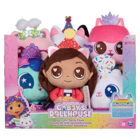 GABBY`S DOLLHOUSE Minkštas žaislas Celebration 15cm, asort., 6068213 