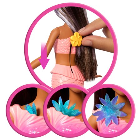 BARBIE Dreamtopia Blooming Magic tamsiaplaukė undinėlė, JDM73 