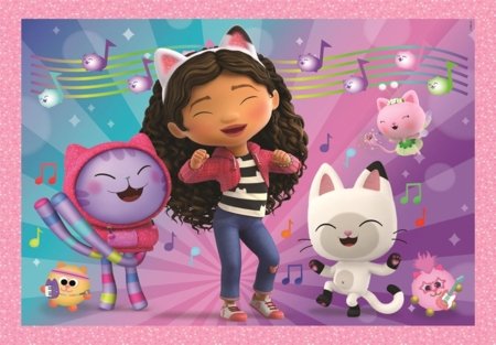 CLEMENTONI GABBY'S DOLLHOUSE dėlionė, 4in1, 21752 