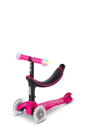 MICRO paspirtukas Mini2Grow Deluxe Magic LED Pink, MMD359 
