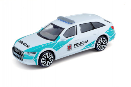 BBURAGO 1:43 automodelis Audi A6 Avant Lietuvos policija, 18-30415LT 18-30415LT