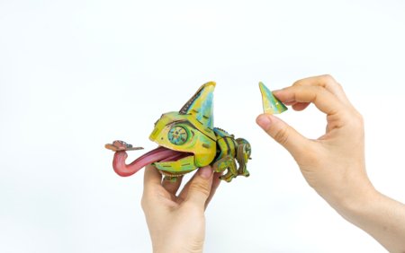 MAKEBUG 3D popierinė delionė Chameleon, MB-D-0050 