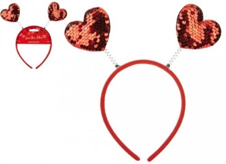 LOVE YOU MORE plaukų lankelis su širdelėmis, 737315 