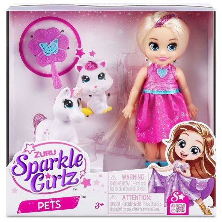SPARKLE GIRLZ žaidimų rinkinys Lėlė princesė su augintiniais, asort., 100522 