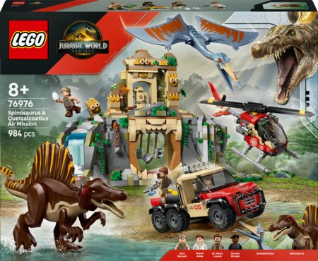 76976 LEGO® Jurassic World™ Spinozauras, kecalkoatlis ir oro misija 