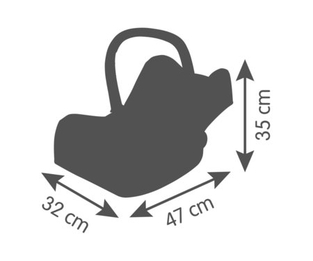 SMOBY automobilinė kėdutė lėlėms, rožinė, 7600240241 
