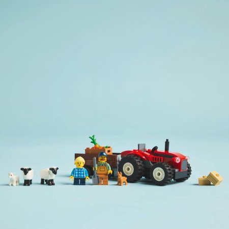 60461 LEGO® City Great Vehicles Raudonas ūkio traktorius su priekaba ir avimi 