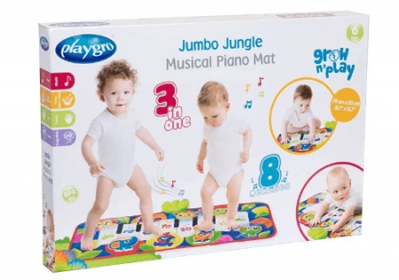 PLAYGRO muzikinis kilimėlis-pianinas Jumbo Jungle, 0186995 
