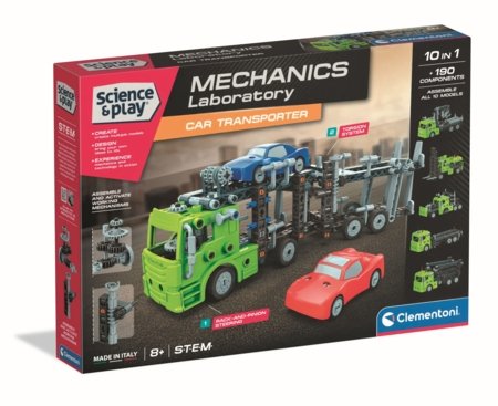 CLEMENTONI SCIENCE&PLAY MECHANICS konstruktorius Automobilių transporteris, 75132BL 
