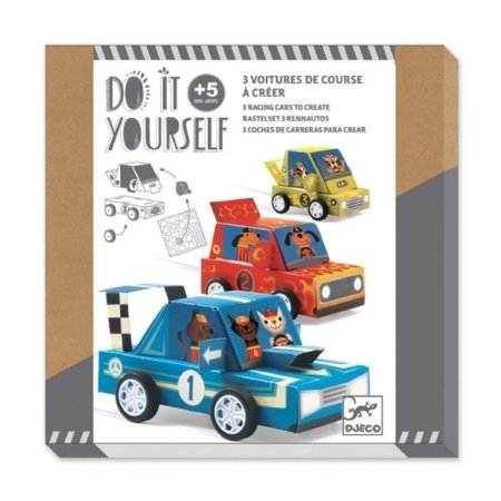 DJECO kūrybinis lenktyninių automobilių kūrimo rinkinys Grand Prix, DJ07932 