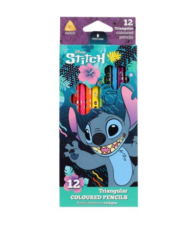 STITCH spalvoti pieštukai, asort., 54786PTR/C 
