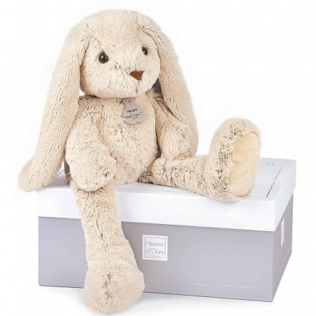 DOUDOU ET COMPAGNIE pliušinis kiškis smėlio spalvos 40 cm, HO2431 HO2431