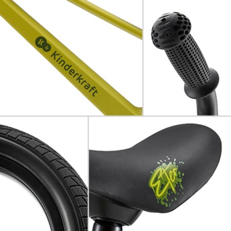 KINDERKRAFT balansinis dviratis ETER, laimo spalvos, KRETER00LIM0000 