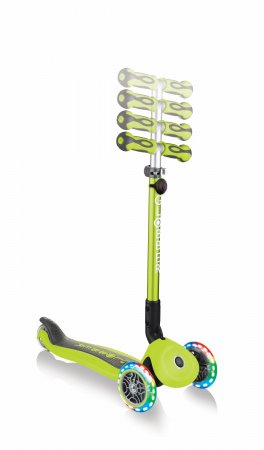 GLOBBER paspirtukas Go Up Deluxe Lights, žalia, 646-106 646-106