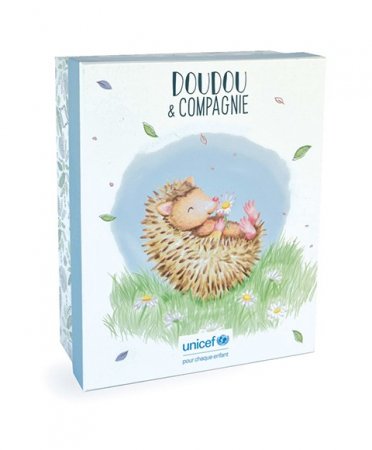 DOUDOU ET COMPAGNIE unicef minkštas ežys su mažyliu 25cm, DC3986 DC3986