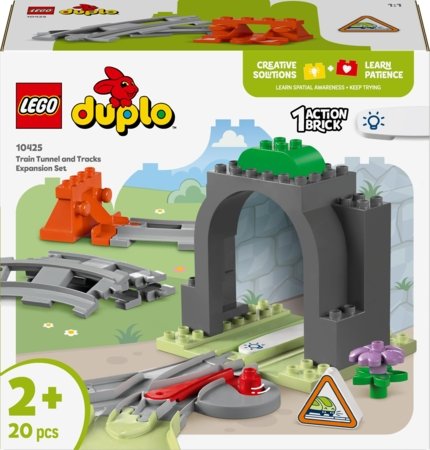 10425 LEGO® DUPLO® Town Traukinuko tunelio ir bėgių papildomas rinkinys 