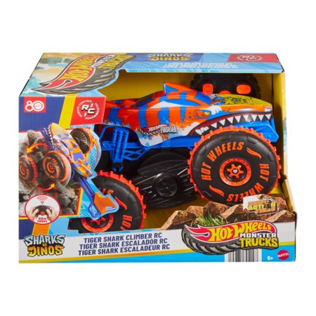 HOT WHEELS Monster Trucks RC automodelis – Tigrinis ryklys, JFR39 