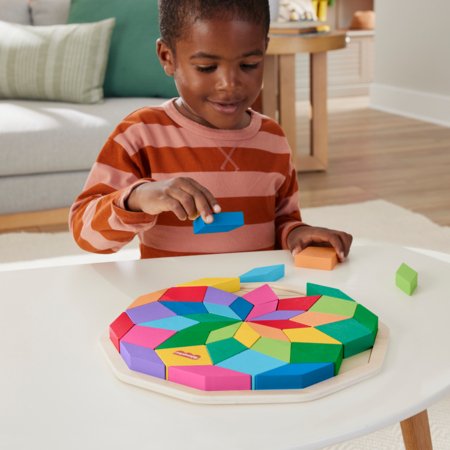 FISHER PRICE medinė dėlionė mandala, HXT94 