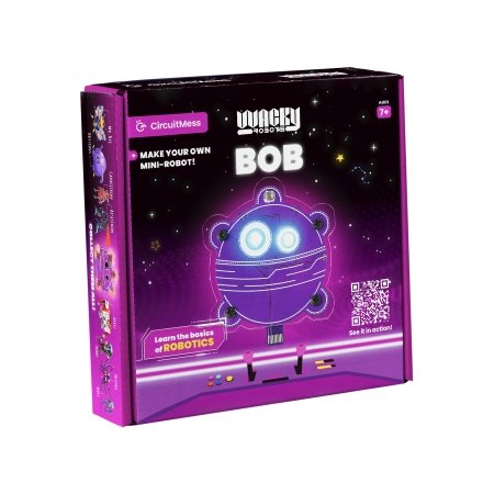 CIRCUITMESS Wacky Robot mokomasis STEM rinkinys Bob, CM-SA-BOB 