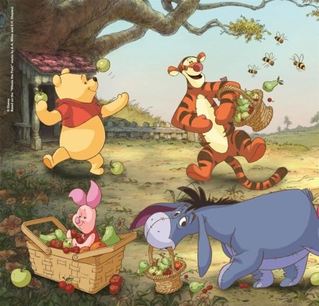 CLEMENTONI dėlionė Square Disney Winnie the Pooh, 3x48 det., 25063 