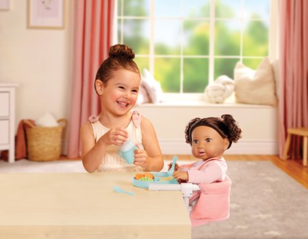 LULLABABY lėlės kėdutė su užsegimu ir priedais, LBY7700Z 