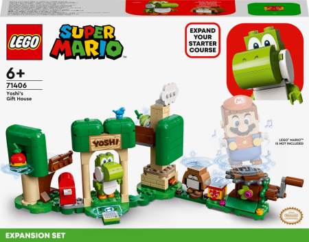 71406 LEGO® Super Mario Yoshi dovanų namelio papildomas rinkinys 71406