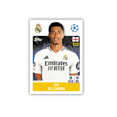 TOPPS lipdukai Champions League 2025 Eco Pack, 24+6vnt., 5053307074491 