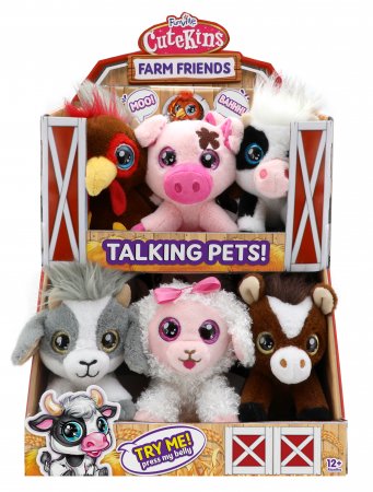 CUTEKINS pliušinis gyvūnėlis su realistiškais garsais Farm Friends, asort., 35056 35056