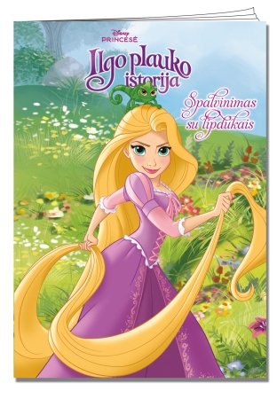 Ilgo plauko istorija spalvinimas su lipdukais, 9786090508916 