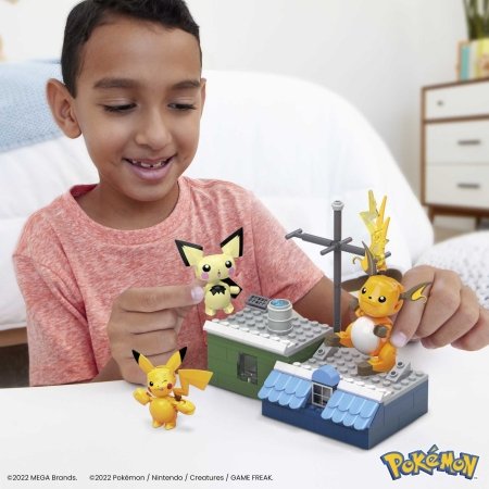 MEGA CONSTRUX POKEMON konstruktorius Pikachu evoliucija, HKT23 HKT23