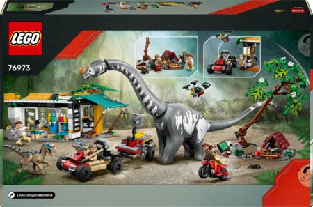 76973 LEGO® Jurassic World™ Velociraptoriaus ir titanozauro sekimo misija 