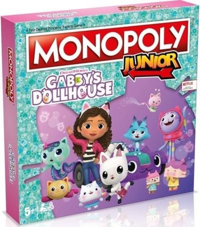 MONOPOLY JUNIOR stalo žaidimas Gabby's Dollhouse, LT, LV, EE, WM04157-ML1-6 