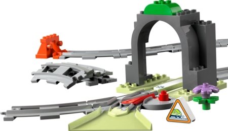 10425 LEGO® DUPLO® Town Traukinuko tunelio ir bėgių papildomas rinkinys 