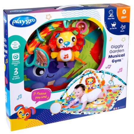 PLAYGRO muzikinis žaidimų kilimėlis Giggly Garden Musical Gym, 0189025 