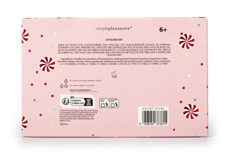 SIMPLE PLEASURES Lūpų blizgių rinkinys Kalėdų Senelis 4vnt., Y81107-33194 