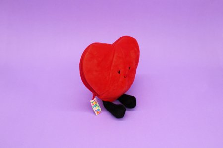 FLIPETZ pliušinis žaislas - rožė širdelėje, Poppy red, 80400 