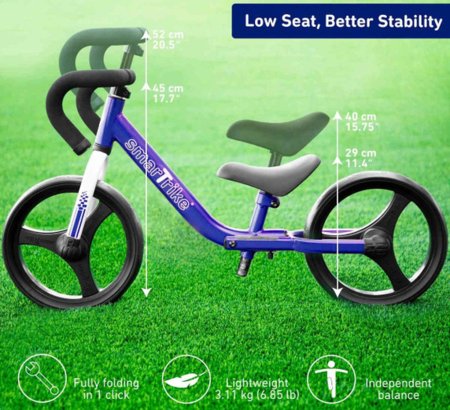 SmarTrike sulankstomas balansinis dviratis, mėlynas, 1030800 