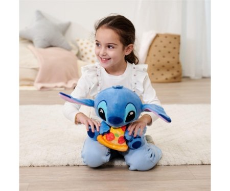 SIMBA Disney pliušinis žaislas Stitch su pica, 25 cm, 6315870514 