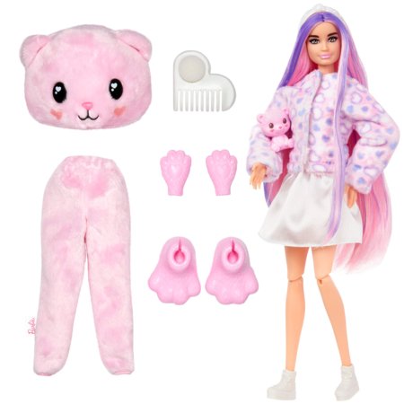 BARBIE Cutie Reveal lėlė marškinėlių serija meškutė, HKR04 HKR04