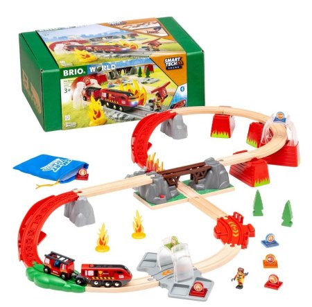 BRIO traukinio bėgių rinkinys Fire Rescue, 636004 