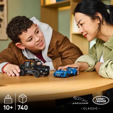 77264 LEGO® Speed Champions „Jaguar Project 7“ ir „Land Rover Defender“ 